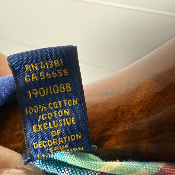 Ralph Lauren Short Sleeve Button Down Plaid Blue, White, Pink, Yellow...Size XXL - Picture 6 of 7